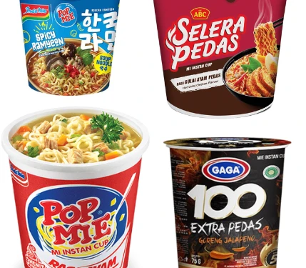 Mie Cup Rebus (Pop Mie, Sedaap, dll)